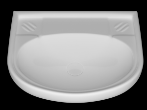 wall hung half round wash basin modeled in 3ds max 3D 모델
