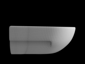 wall hung half round wash basin modeled in 3ds max 3D 모델
