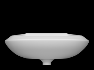 wall hung half round wash basin modeled in 3ds max Model 3D