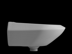 wall hung half round wash basin modeled in 3ds max Model 3D