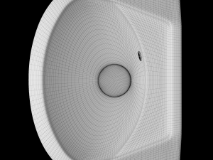 wall hung half round wash basin modeled in 3ds max Model 3D