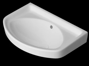 wall hung rectangle wash basin modeled in 3ds max 3D Model