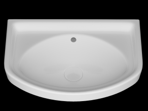 wall hung rectangle wash basin modeled in 3ds max 3D मॉडल