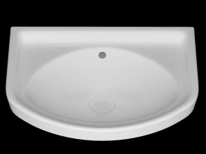 wall hung rectangle wash basin modeled in 3ds max 3D Model