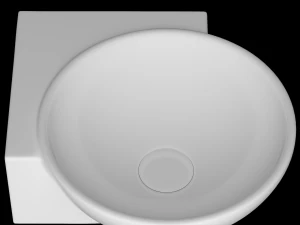 wall hung corner wash basin modeled in 3ds max 3D Model