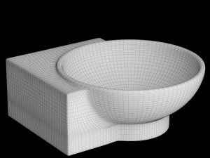 wall hung corner wash basin modeled in 3ds max 3D-Modell