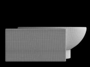 wall hung corner wash basin modeled in 3ds max 3D Model