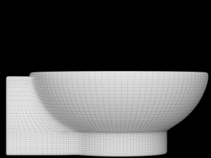 wall hung corner wash basin modeled in 3ds max 3D-Modell