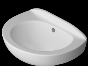 wall hung half round wash basin modeled in 3ds max 3D-Modell