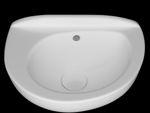 wall hung half round wash basin modeled in 3ds max 3D-Modell