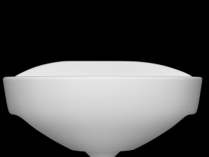 wall hung half round wash basin modeled in 3ds max 3D-Modell