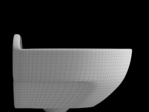 wall hung half round wash basin modeled in 3ds max 3D-Modell