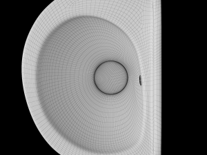 wall hung half round wash basin modeled in 3ds max 3D-Modell