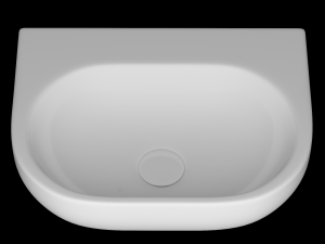 wall hung rectangle wash basin modeled in 3ds max Modello 3D