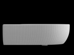 wall hung rectangle wash basin modeled in 3ds max 3D Model