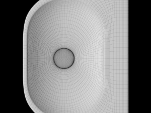 wall hung rectangle wash basin modeled in 3ds max 3D Model