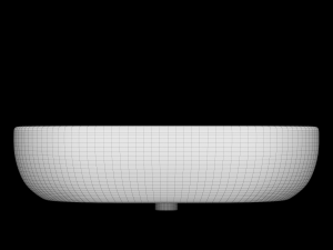 wall hung rectangle wash basin modeled in 3ds max Modello 3D