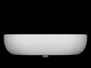 wall hung rectangle wash basin modeled in 3ds max 3D Model