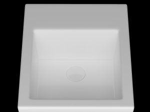 wall hung square wash basin modeled in 3ds max Modelo 3D