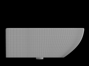 wall hung square wash basin modeled in 3ds max Modelo 3D