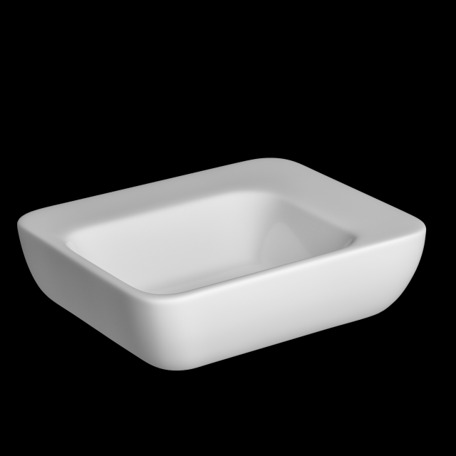 wall hung basin rectangle shape modeled in 3ds max 3D 모델 .c4d .max .obj .3ds .fbx .stl .blend 