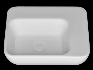 прямокутна форма підвісної раковини, змодельована в 3ds max 3D Модель