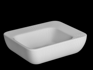wall hung basin rectangle shape modeled in 3ds max 3D 모델
