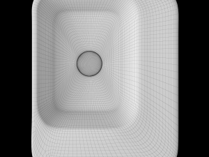 wall hung basin rectangle shape modeled in 3ds max 3D 모델