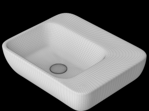 wall hung basin rectangle shape modeled in 3ds max 3D 모델