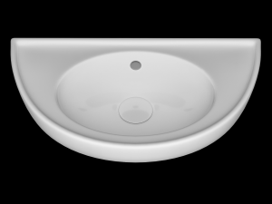 wall hung semi circle wash basin modeled in 3ds max 3D-Modell
