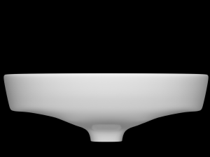 wall hung semi circle wash basin modeled in 3ds max 3D-Modell