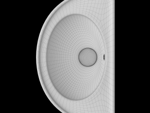 wall hung semi circle wash basin modeled in 3ds max 3D-Modell