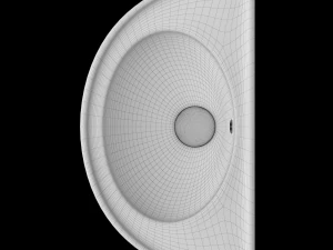 lavat&oacute;rio semic&iacute;rculo suspenso modelado no 3ds max Modelo 3D