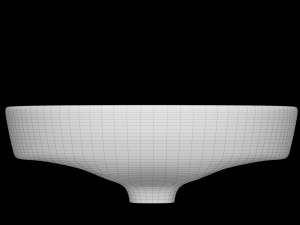 wall hung semi circle wash basin modeled in 3ds max 3D-Modell