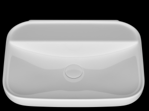 wall hung rounded rectangle wash basin modeled in 3ds max Model 3D