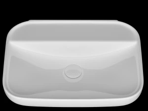 wall hung rounded rectangle wash basin modeled in 3ds max 3D Model
