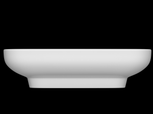 wall hung rounded rectangle wash basin modeled in 3ds max Model 3D
