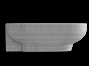 wall hung rounded rectangle wash basin modeled in 3ds max Model 3D