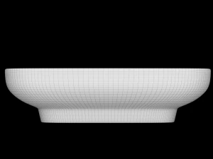 wall hung rounded rectangle wash basin modeled in 3ds max 3D Model