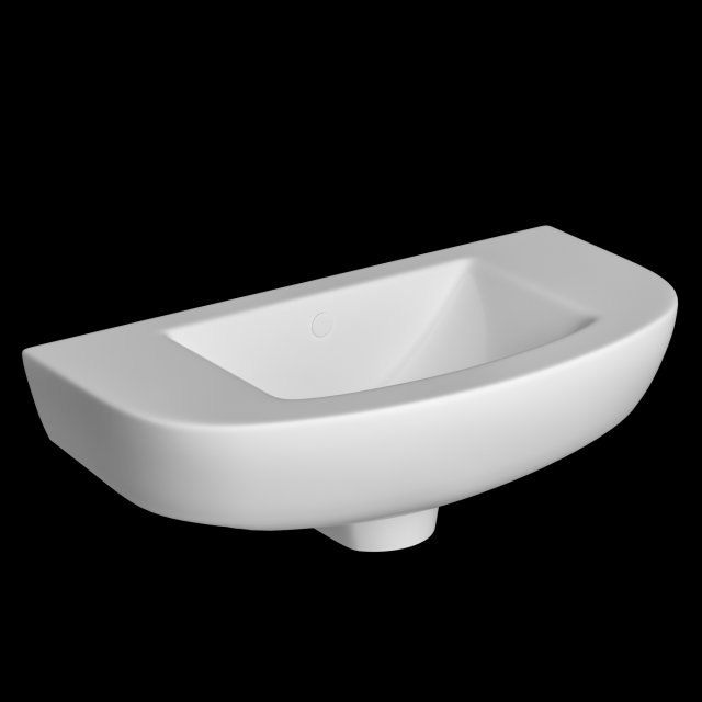 wall hung semi circle wash basin modeled in 3ds max Modelo 3D .c4d .max .obj .3ds .fbx .stl .blend 