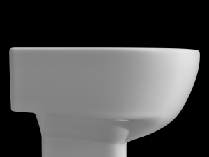 wall hung semi circle wash basin modeled in 3ds max Modelo 3D