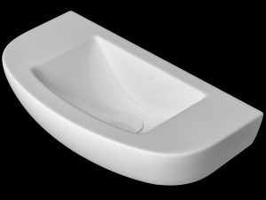 wall hung semi circle wash basin modeled in 3ds max Modelo 3D
