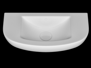 wall hung semi circle wash basin modeled in 3ds max Modelo 3D