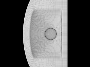 wall hung semi circle wash basin modeled in 3ds max Modelo 3D