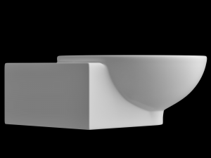 wall hung round shape corner wash basin modeled in 3ds max 3D Model