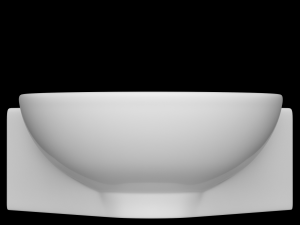 wall hung round shape corner wash basin modeled in 3ds max 3D Model