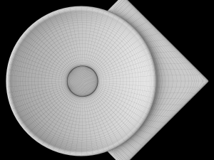 wall hung round shape corner wash basin modeled in 3ds max 3D Model