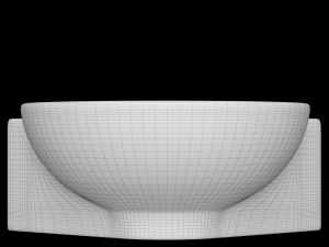 wall hung round shape corner wash basin modeled in 3ds max 3D Model