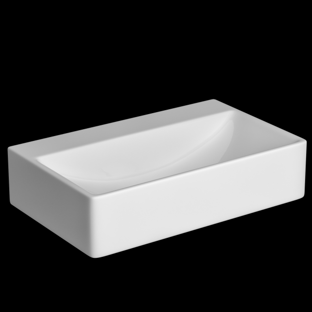 wall hung rectangle shape wash basin modeled in 3ds max 3D Model .c4d .max .obj .3ds .fbx .stl .blend 