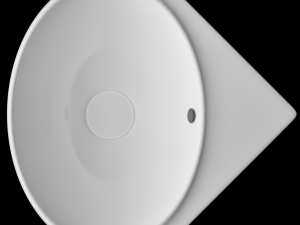 wall hung oval shape corner wash basin modeled in 3ds max 3Dモデル